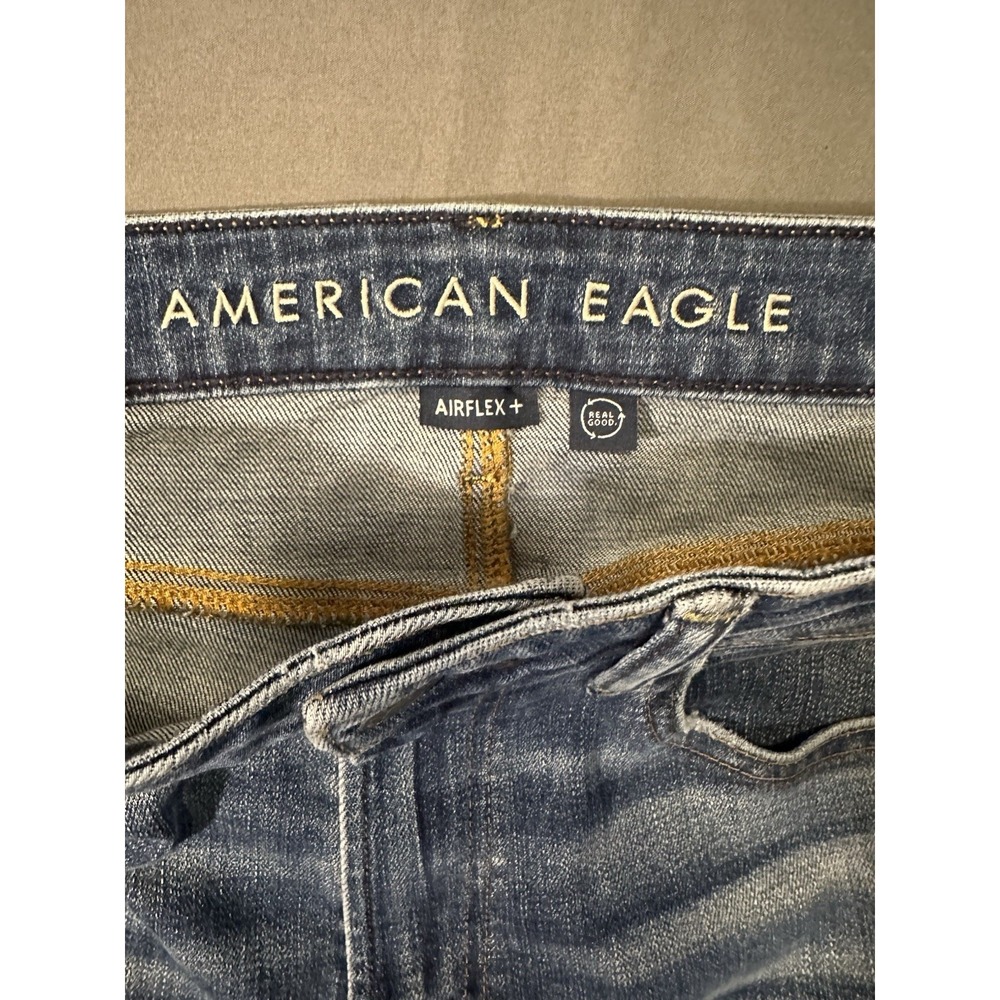 American Eagle Original Bootcut Jeans Mens 33x32 Blue Excellent Airflex+ - Picture 4 of 8